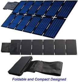 黒い折りたたみの太陽充電器100Wの高い発電の野外活動の使用